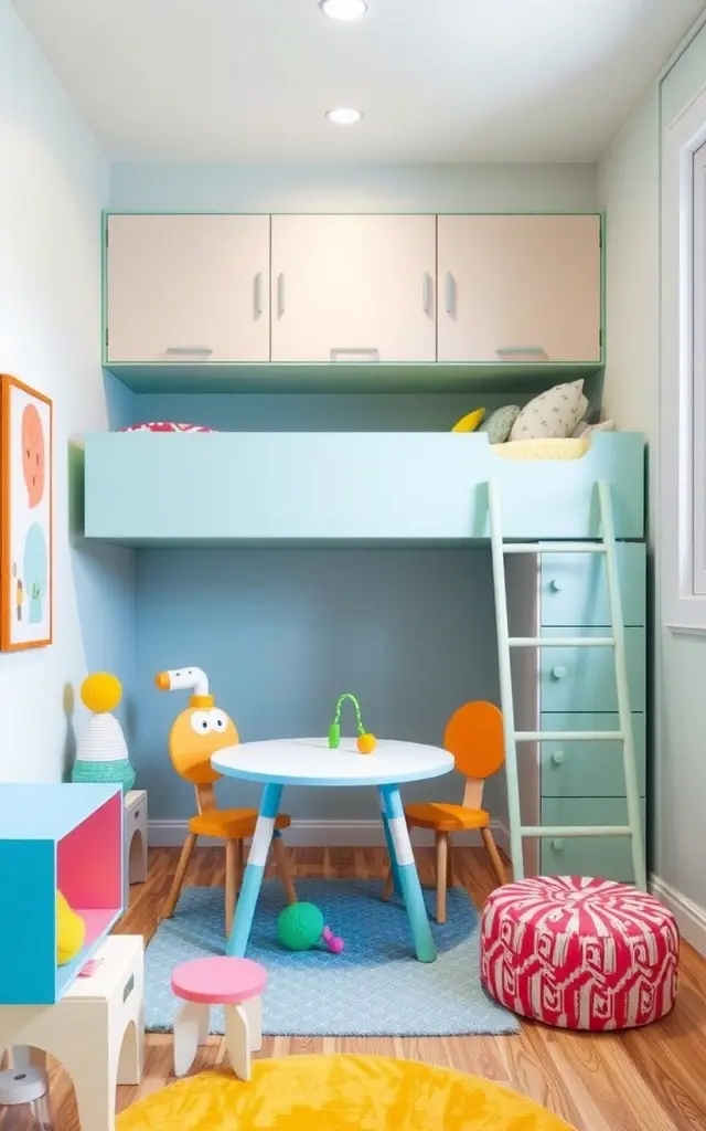 The Modular Marvel - Say goodbye to traditional furniture. The Modular Marvel embraces multi-purpose pieces that can morph as your child grows. A crib that converts into a chic daybed or a desk? Yes, please! This evolving setup is both stylish and practical, allowing for a playful yet sophisticated vibe.