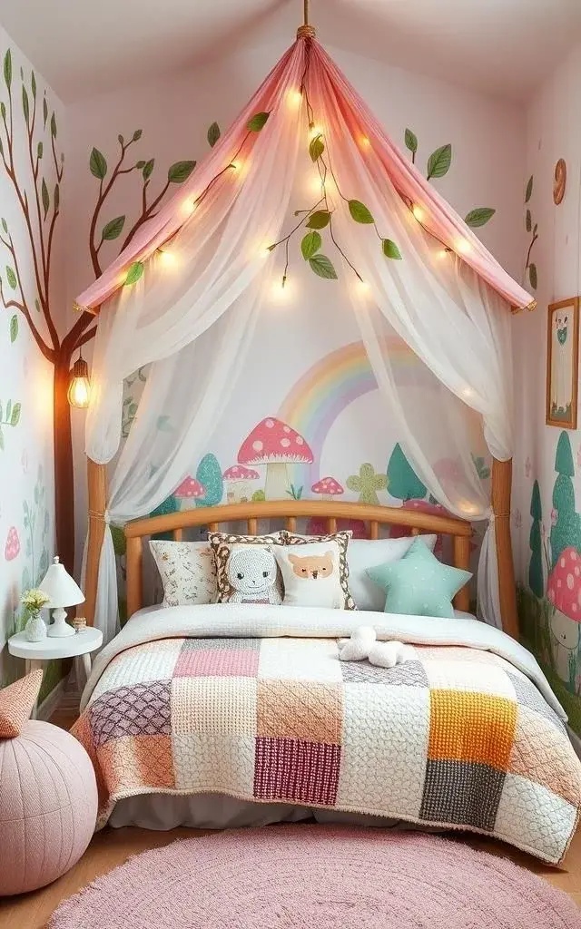 Whimsical Wonderland - The Whimsical Wonderland invites fun with oversized whimsical elements—think giant plush toys or oversized murals that create a magical environment. Tread the line between playful and elegant by using high-quality materials and thoughtful color palettes that mature with your child.
