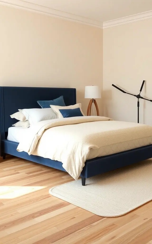 Midnight Dreams - Breathe life into your home by contrasting cream with deep navy blue. This striking duo creates a dramatic yet inviting atmosphere, ideal for entertainment spaces. Envision navy accent walls, cream upholstery, and statement lighting that accentuates the interplay of light and shadow, leaving your guests enchanted.