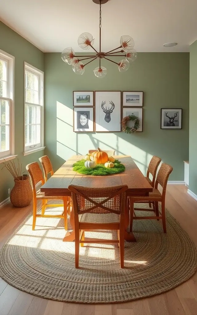 Whimsical Woodlands - Ditch the plastic pumpkins and opt for nature's bounty! Gather an assortment of small branches, twigs, and acorns from your backyard. Create a simple centerpiece by arranging them in a rustic bowl or a glass vase. Add a few tealights nestled among them for that soft, flickering glow. It's like bringing the forest inside—minimalist meets Mother Nature!