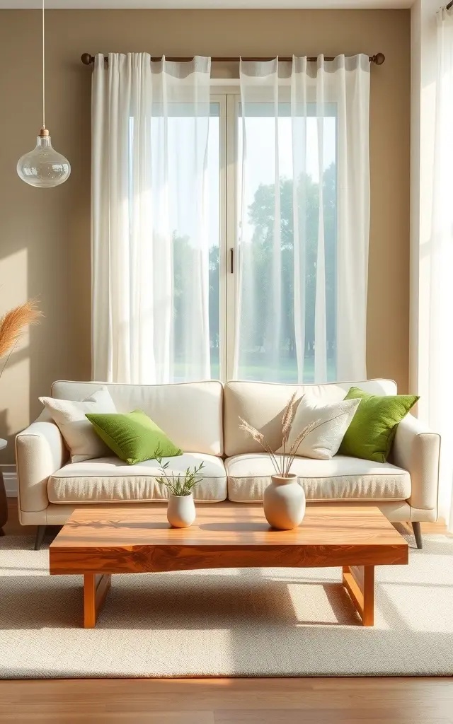 Nature Nook - Bring the outside in with a minimalist take on organic design. Large windows invite natural light while a carefully curated selection of indoor plants breathes life into your living space. Choose elegantly simple pots and let the greenery speak for itself, celebrating the beauty of nature without excess.