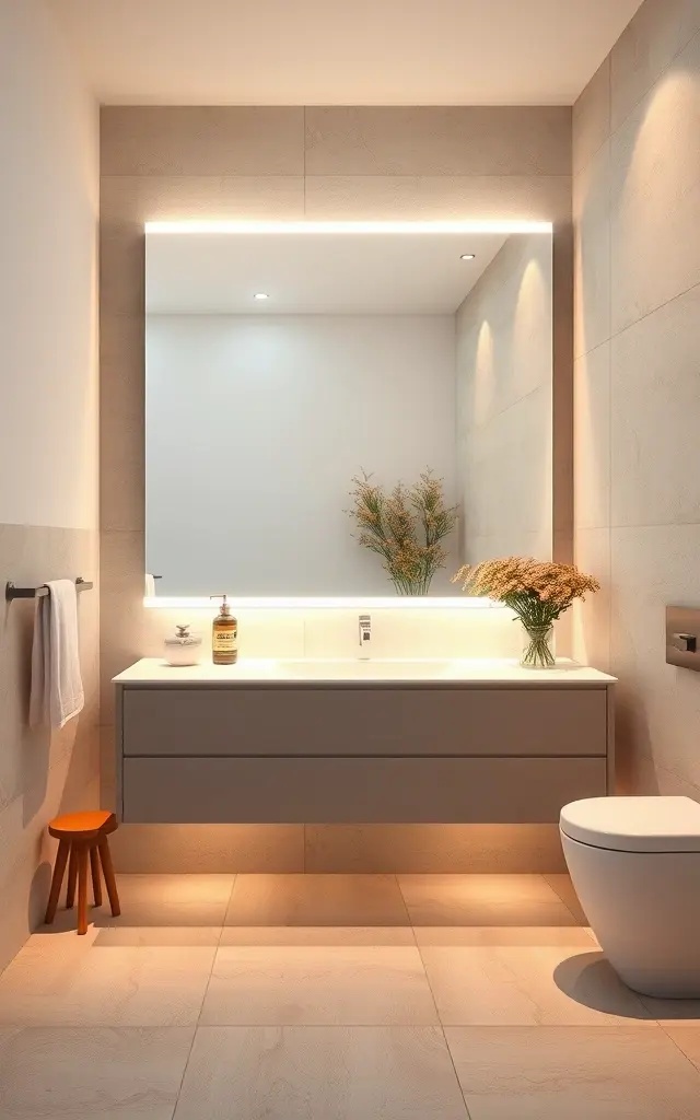 Aura of Calm - Step into serenity with the Aura of Calm. This smart mirror is embedded with ambient lighting that adjusts to your mood, creating a tranquil atmosphere in any room. Whether you’re preparing for the day or unwinding in the evening, its gentle glow and integrated wellness features guide you through mindfulness exercises, making every glance a moment of peace.