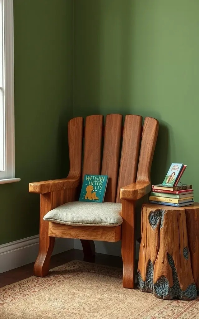 Rugged Storybook Corner - Why should reading corners be all about boring bean bags? Welcome to the 'Rugged Storybook Corner,' where oversized soft rugs become a plush haven for imaginative adventures. Toss in an eclectic mix of oversized cushions and a stash of wooden toys that inspire storytelling. A mismatched but curated collection of rugs offers texture and warmth, inviting readers of all ages to sprawl out and get lost in their imaginations. This isn’t just a corner; it’s a whimsical escape from the ordinary!