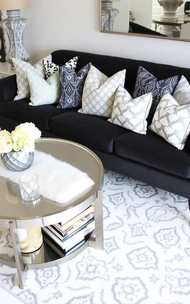 Eclectic Chic: The Art of Mixing Patterns - Why limit yourself to one pattern? Embrace the bold by mixing and matching the faux fur throw pillows with other playful prints like animal motifs or geometric designs. For instance, pair the ivory and silver snowflake pillows with a vibrant abstract throw in complementary colors. This audacious approach creates a visually stimulating display that celebrates individuality and charm. Remember, the key is to keep a cohesive color palette while letting your decorative pieces tell a story of their own.