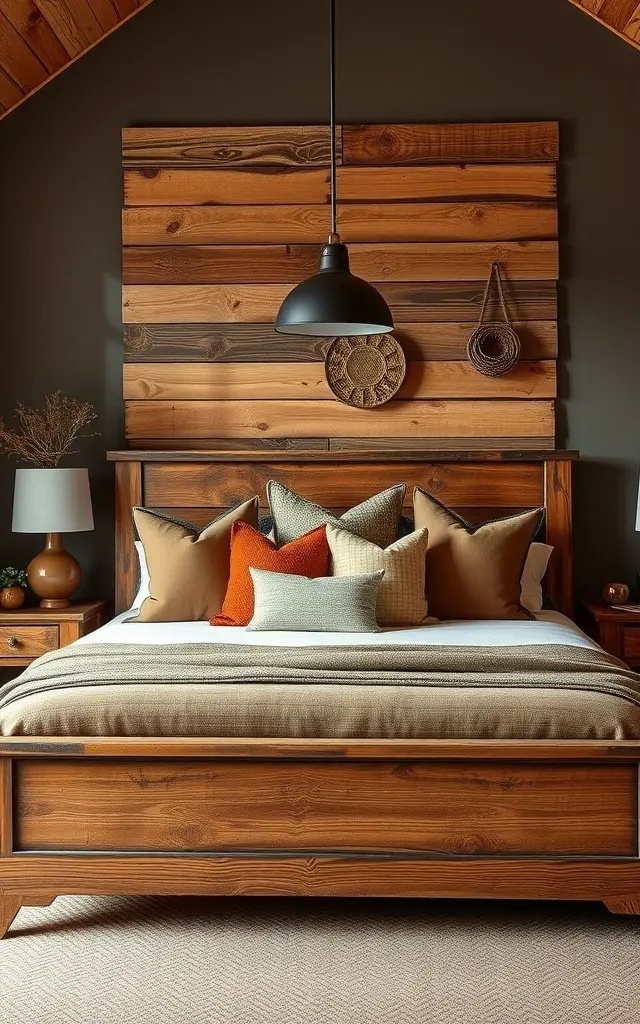 Rustic Wood Wonders - Incorporate rustic wooden elements to balance your mocha palette. A reclaimed wood headboard or vintage nightstands in warm finishes can add character and warmth. These natural textures harmonize beautifully with the mocha tones, crafting a welcoming ambiance that feels both lived-in and timeless.