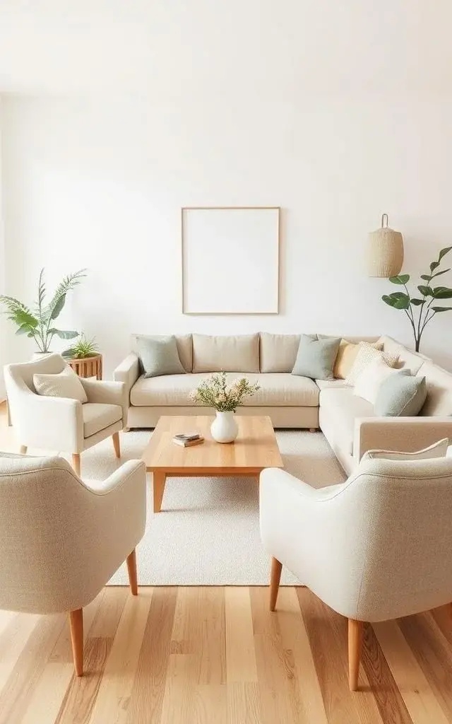 The Color Palette of Calm - Choose muted tones like soft greys, beige, and earthy greens. A gradient of these hues on the walls paired with a deep navy or rich terracotta accent can create a tranquil backdrop, enhancing the room's coziness while maintaining a sophisticated appeal.