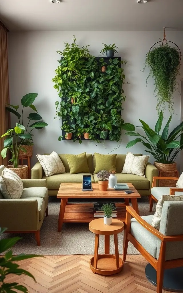 The Flora Fortress - Bring nature indoors with a vibrant array of plants that can also hide unsightly cords. Consider hanging planters or the clever use of oversized pots that can conceal both wires and devices, letting greenery take center stage in your serene sanctuary.