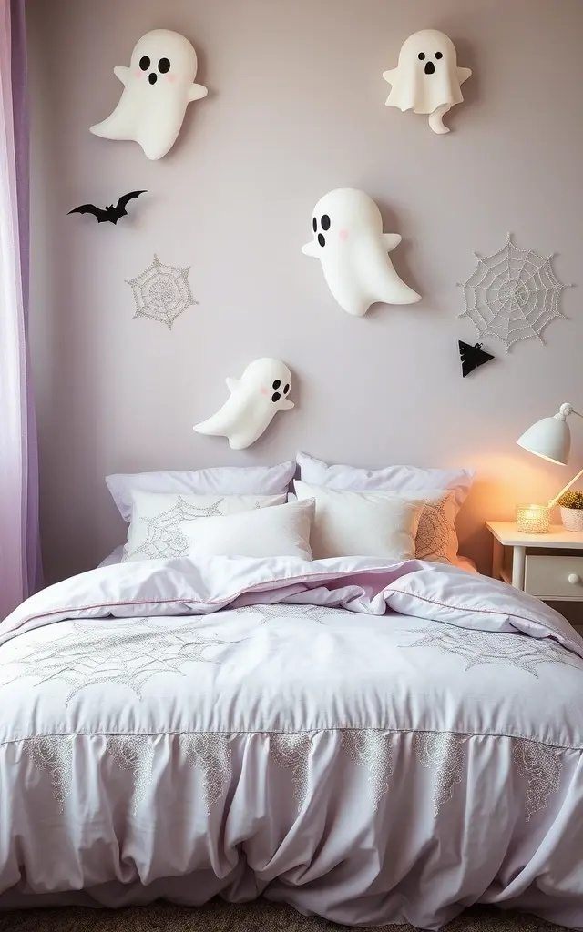 Ghostly Glamour - Embrace the ethereal with ghost-inspired pillow covers. Look for soft whites and sheer fabrics adorned with friendly ghost prints. They’ll float into your space with elegance, creating a hauntingly chic atmosphere that’s both stylish and inviting. Incorporate some light-catching elements for added sparkle—because even ghosts love a little bling!