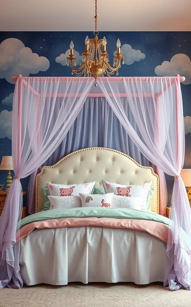 Mood-Lifting Lighting - Incorporate decorative string lights that wrap around the canopy frame, casting a warm, inviting glow. Choose lights with adjustable brightness to set the mood—whether it’s a soft ambiance for reading or a twinkling display for a dreamy escape. The enchanting shimmer can elevate your evenings into a magical experience.