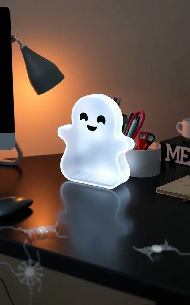 Ghostly Gadgets Organizer - Say goodbye to clutter with a ghostly figure that organizes your chaos. This translucent, floating specter will hold your papers, chargers, and odds and ends while remaining eerily chic. Its hauntingly minimalistic design ensures it doesn’t overshadow your other accessories while still delivering a spectral presence.