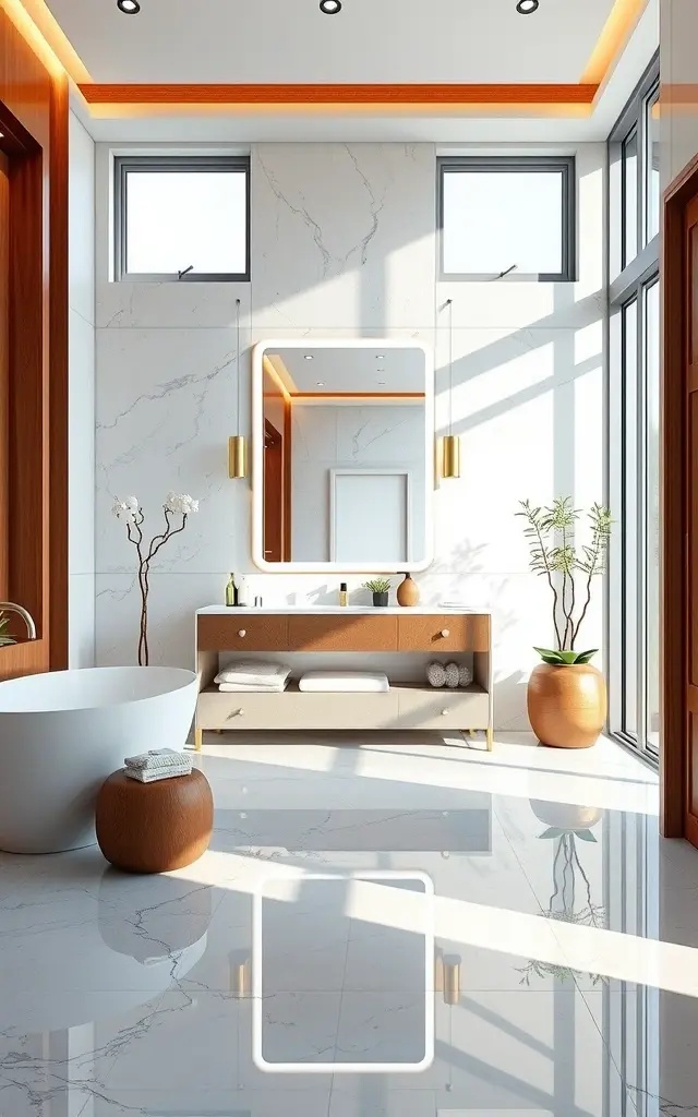 Luxe Reflections - Indulge in opulence with Luxe Reflections, a smart mirror that integrates a high-definition display within a lavishly designed frame. Perfect for dressing areas, it allows you to overlay virtual outfits, experiment with makeup looks, or even take virtual style consultations—all while reflecting your unique sense of style in a way that feels both luxurious and personal.