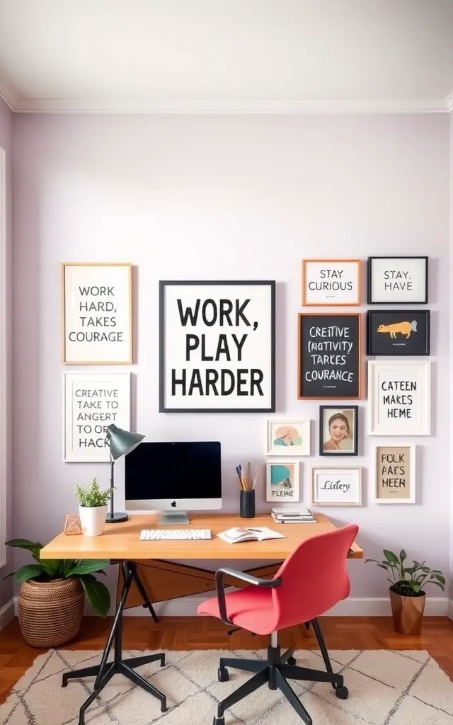 Quotes & Quirk - Incorporate fun Halloween-inspired quotes in various font styles. Print them at home and use washi tape to stick them directly to the wall for a relaxed, casual feel. This approach is playful and easily switchable for new seasons.