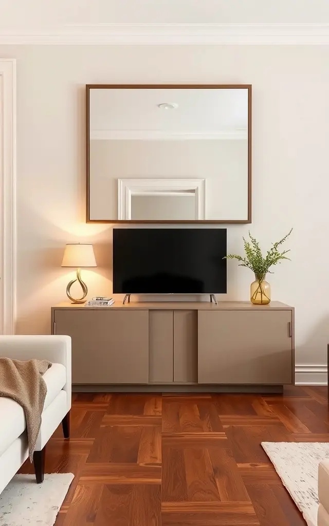 Cloaked Consoles - Elevate your entertainment setup with beautifully crafted cabinetry that discreetly houses your devices. Opt for materials that mirror your existing decor, ensuring that even the most high-tech components become a seamless part of your space's narrative.