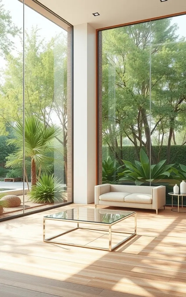 Glass Garden - Incorporate expansive glass doors that seamlessly blend indoor and outdoor spaces. This design invites nature in, allowing sunlight to bathe your interiors while offering picturesque views that shift with the seasons.