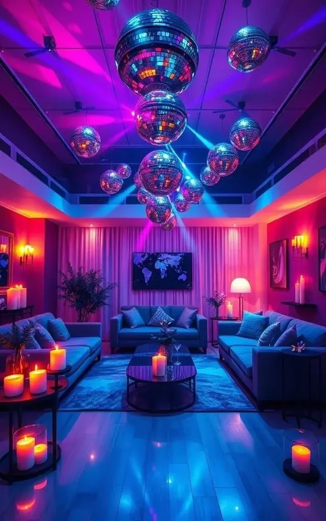 Candlelit Disco - Sensory Overload - Forget the dated notion of calm candlelight. This scene marries the nostalgia of flickering flames with a disco ball's glimmer. Picture automated light that mimics candlelight but dances in rhythm with your favorite tracks. It’s decadent, it’s loud, and it breaks every rule about serene home environments. Elevate your dinner parties into unforgettable experiences with Candlelit Disco.