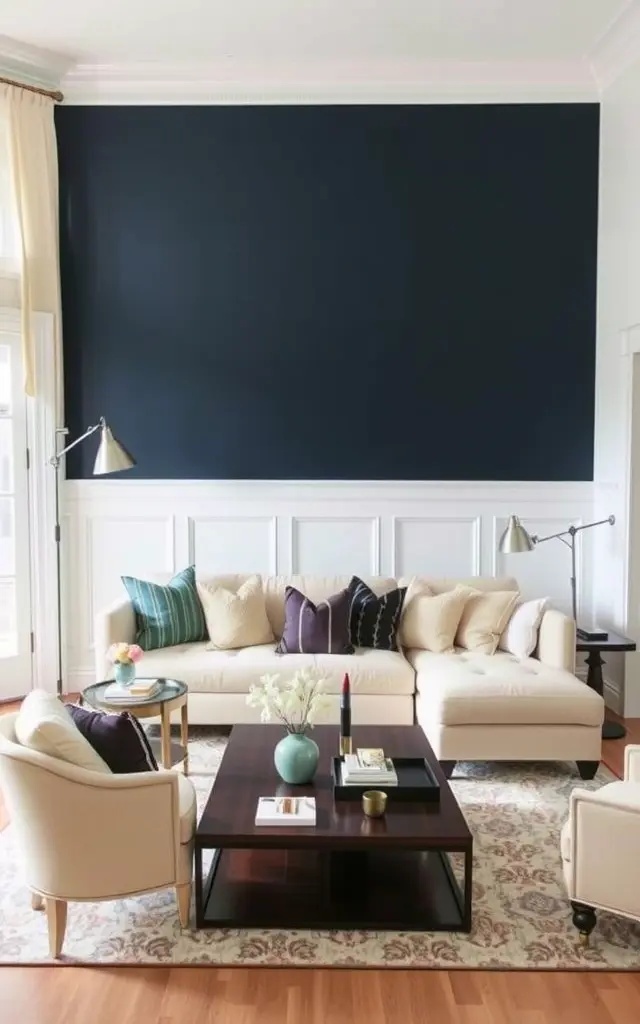 Classic Duo - Reimagine timeless elegance by combining crisp white with a classic navy blue. This pairing transcends trends, perfect for kitchens or dining rooms where gatherings take place. The result is a fresh look that honors tradition while embracing contemporary living.