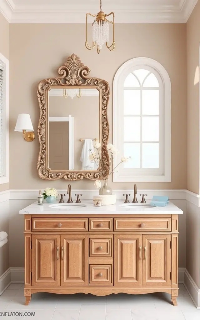 Bathroom Bliss - Elevate your bathroom's ambiance with a carved mirror that brings a touch of luxury to your daily routine. Imagine an ornate piece above the sink, framed by soft lighting, creating an oasis-like vibe. Choose designs that incorporate floral or geometric patterns to blend functionality with an inviting aesthetic.