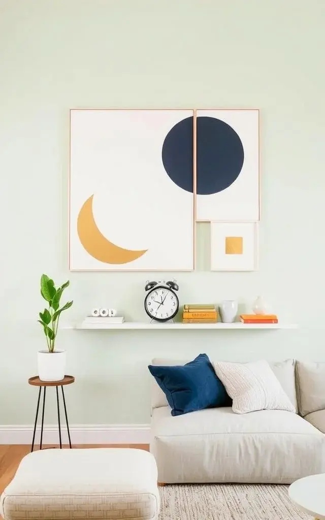 The Whimsical Wall - Dare to go bold with a feature wall that boasts clean lines in unexpected ways. Whether it’s a large-scale mural with linear designs or a collection of framed geometric art, this wall will serve as a canvas for creativity, sparking conversation and admiration while keeping your space grounded.